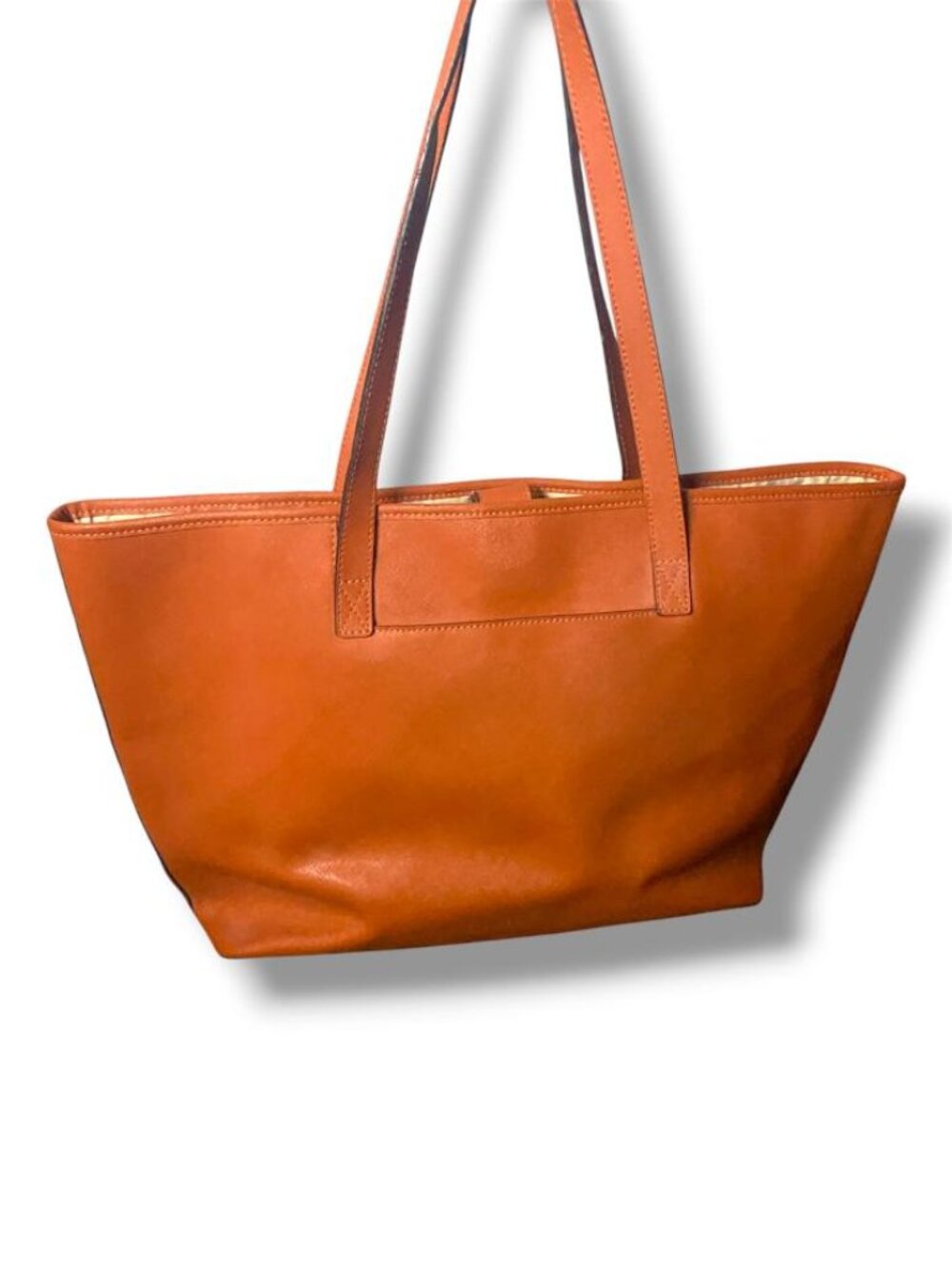 MICHAEL KORS - JET SET TRAVEL GENUINE LEATHER TOTE BAG BURNT ORANGE - Picture 4 of 4